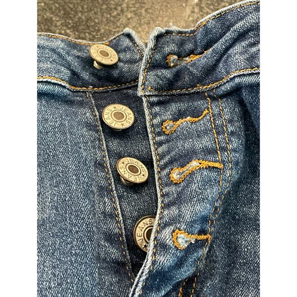 BTFBM button fly raw hem distressed  skinny jean LG - Picture 4 of 9